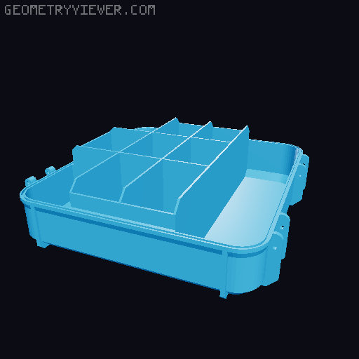 Tool box parametric for threaded rivets tool 3D model thumbnail