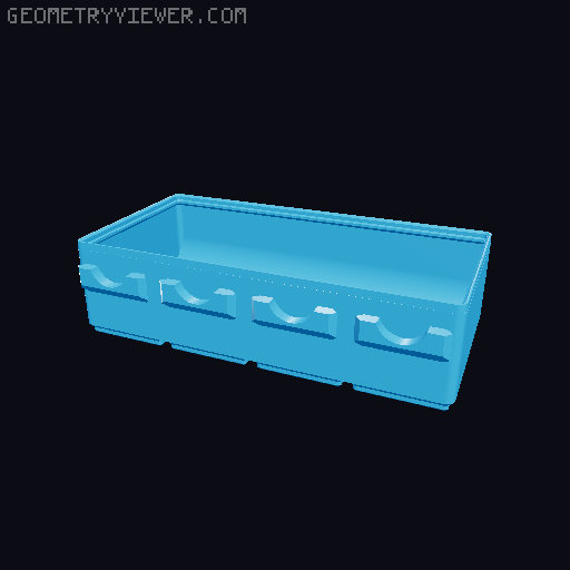 Parametric Gridfinity bins for GOEWS 3D model thumbnail