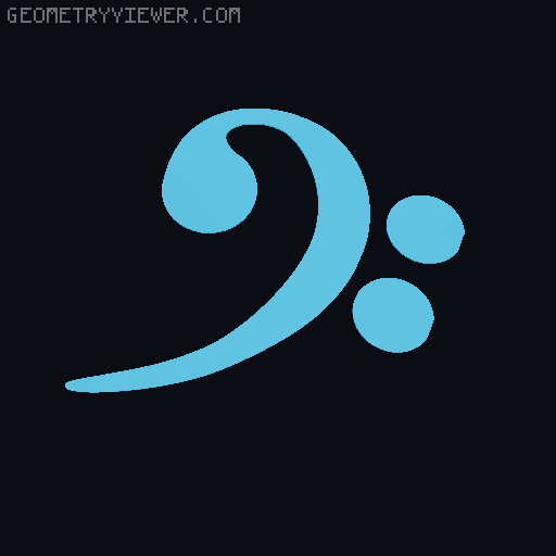 Music notes and symbols 3D model thumbnail