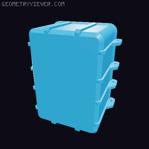 Rugged .308 ammo Box 24 rounds 3D model thumbnail