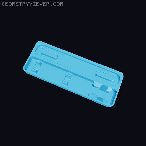 Quecoo T85 收纳盒 3D model thumbnail
