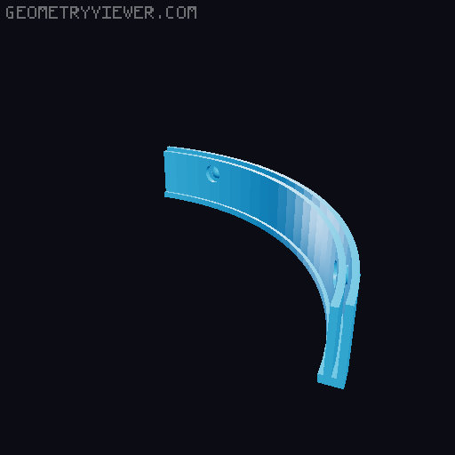Standard hole punch bottom piece for prusa face shield 3D model thumbnail