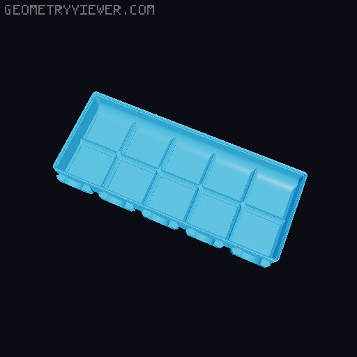 Parametric Gridfinity bins for GOEWS 3D model thumbnail