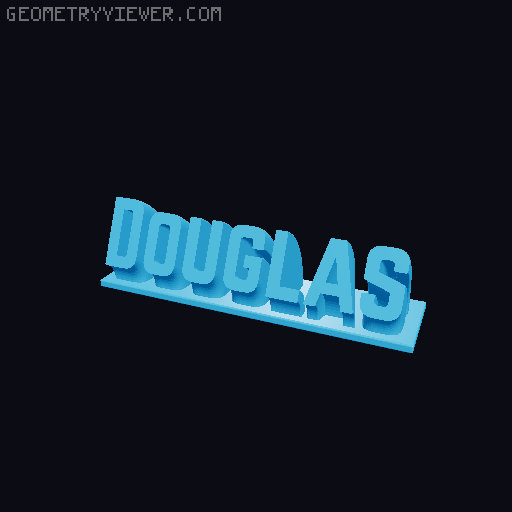 Sweeping Name Tag 3D model thumbnail