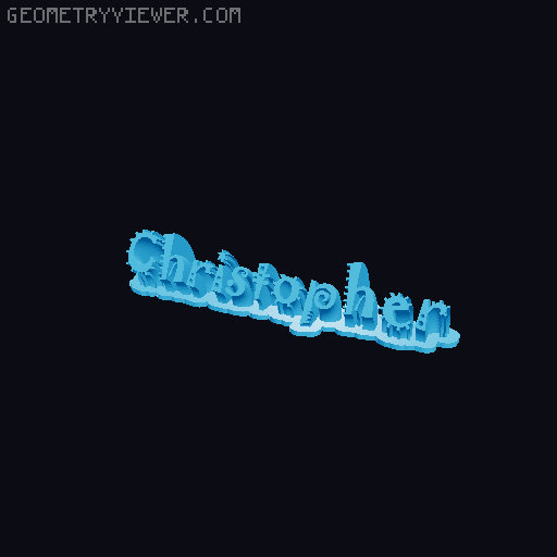 Sweeping crazy name tag 3D model thumbnail