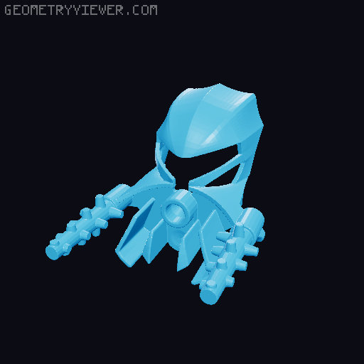 Bionicle Fero Helmet Prototype 3D model thumbnail