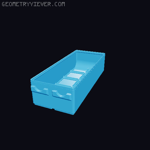 Parametric Gridfinity bins for GOEWS 3D model thumbnail