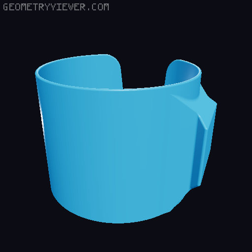 Cup holder large 3D model thumbnail