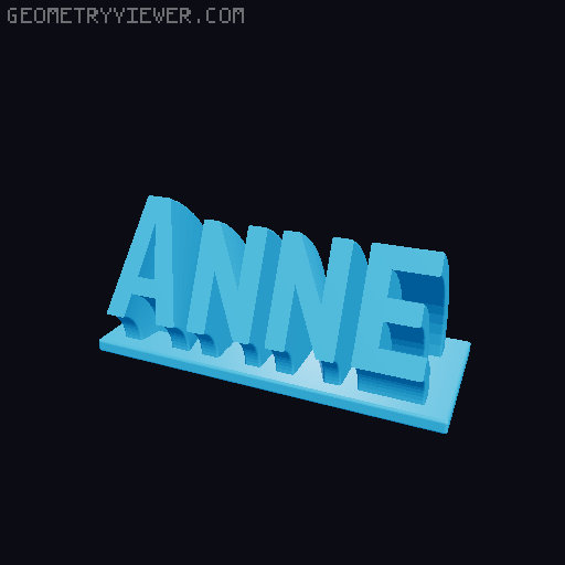 Sweeping Name Tag 3D model thumbnail