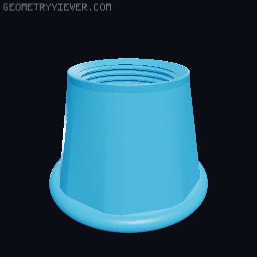 Mayonnaise Jar Squeeze Adapter 3D model thumbnail