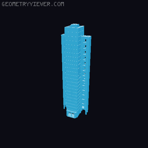 T Gauge 1:450 Apartment Building / brutalist style towers 3D model thumbnail