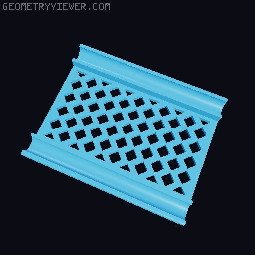 Short Reprack Shelf Sizes 50mm-250mm 3D model thumbnail