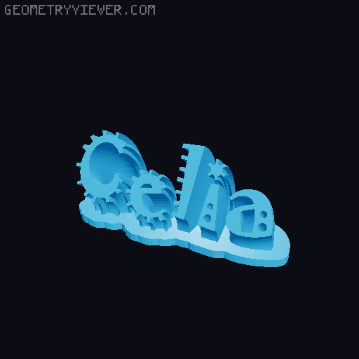 Sweeping crazy name tag 3D model thumbnail