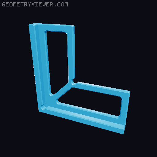 Floating Photo Mounting System (French Cleat) 3D model thumbnail