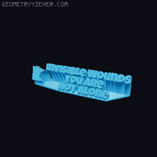 Invisible Wounds You Are Not Alone 3D model thumbnail
