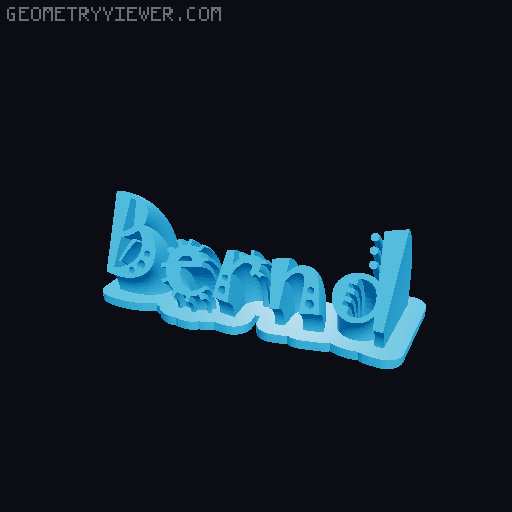Sweeping crazy name tag 3D model thumbnail