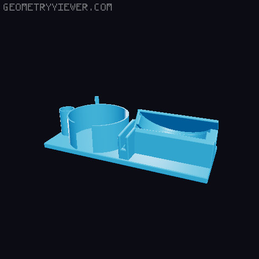 Compact Aeropress stand 3D model thumbnail