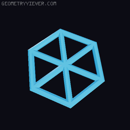 Hexglyph remix for printing in parts 3D model thumbnail