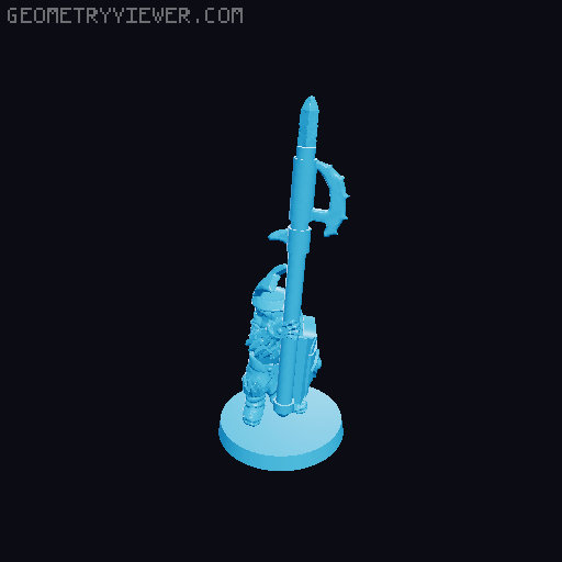 Easterling Warriors (Pikes) 10mm Scale 3D model thumbnail