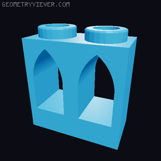 Piezas con Arcos Interiores 3D model thumbnail