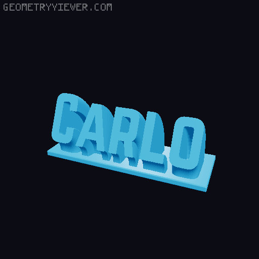 Sweeping Name Tag 3D model thumbnail