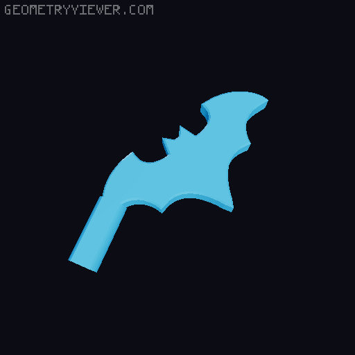 Mini 13 Batman Weapons 3D model thumbnail