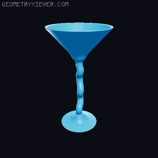 Model A Day Challenge - Day 77 - Martini Glass 3D model thumbnail