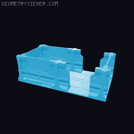 Generic 3" Sci-Fi Walls - Scrapjacks - Paranoia Five Clones 3D model thumbnail