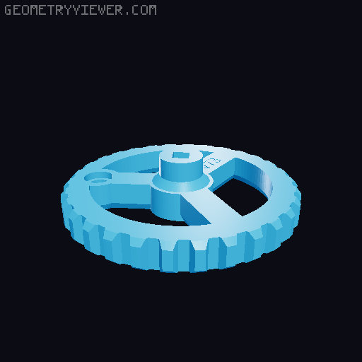 Hadley Hill and "Strurdy" Mount Worm Gear Altitude adjustor 3D model thumbnail