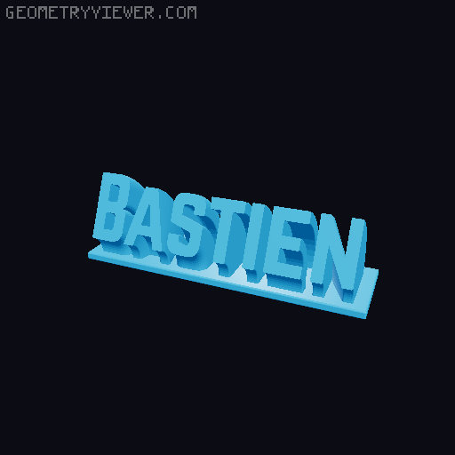Sweeping Name Tag 3D model thumbnail
