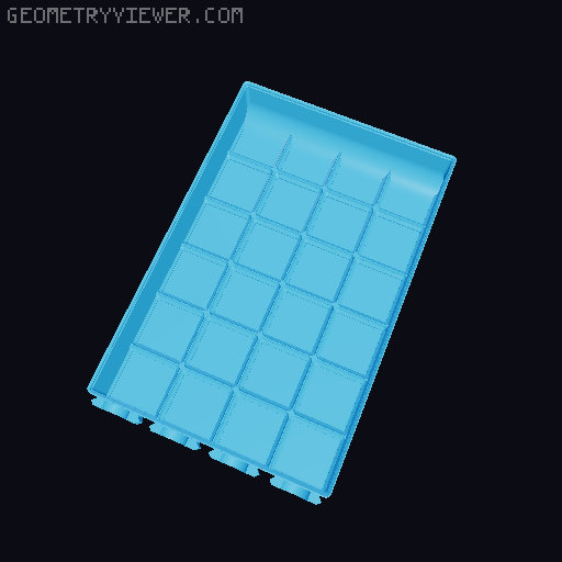 Parametric Gridfinity bins for GOEWS 3D model thumbnail