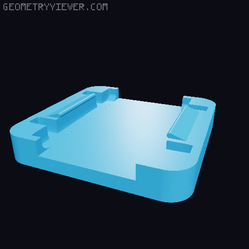 Tiny Woop battery / Elrs holder 25.5 X 25.5 3D model thumbnail