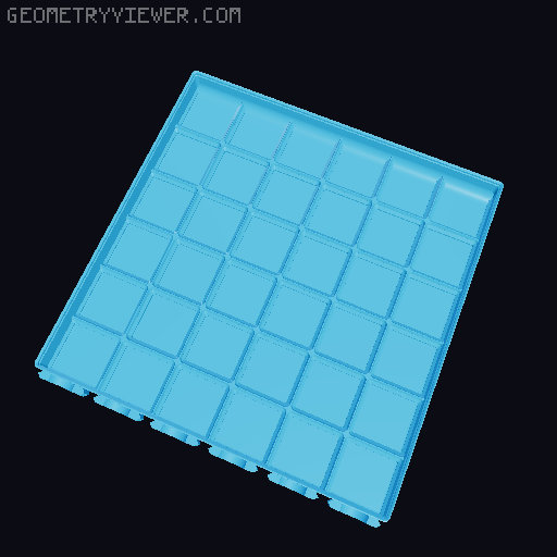Parametric Gridfinity bins for GOEWS 3D model thumbnail