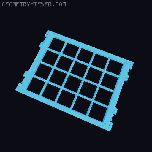 Gridfinity Storage Box Shelves (Parametric) 3D model thumbnail