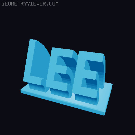 Sweeping Name Tag 3D model thumbnail