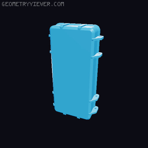 Rugged emergency medication box 3D model thumbnail