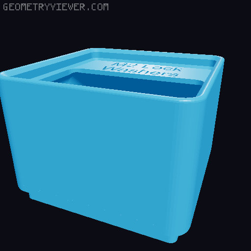 Gridfinity labeled bins - Metric bolts 3D model thumbnail