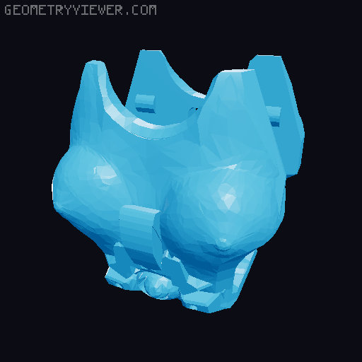 Cyborg body parts for Dummy 13 3D model thumbnail