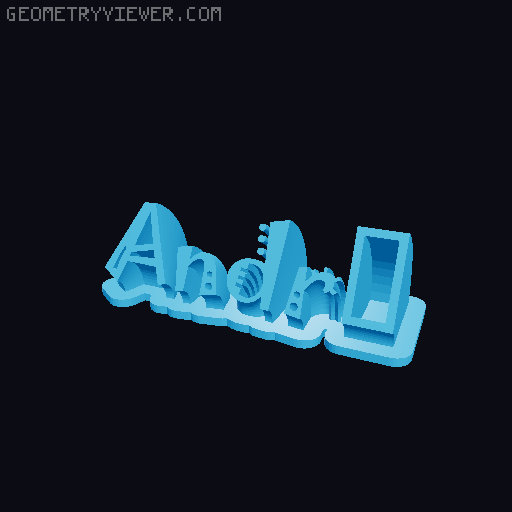 Sweeping crazy name tag 3D model thumbnail