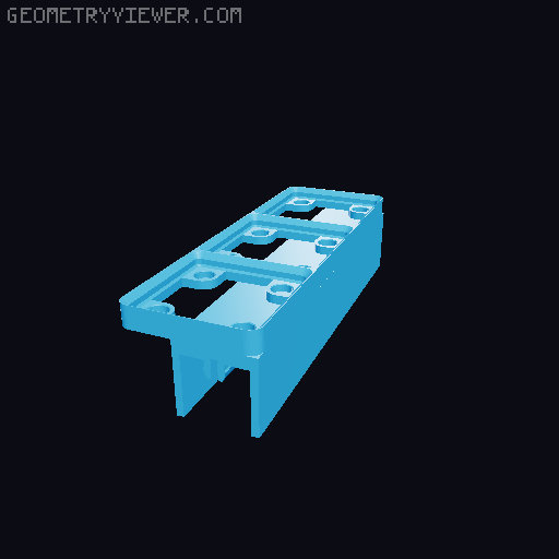 Ender 3/5 Gridfinity Magnet Light Baseplate 3D model thumbnail