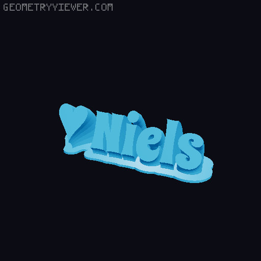 Valentine sculpture 3D model thumbnail