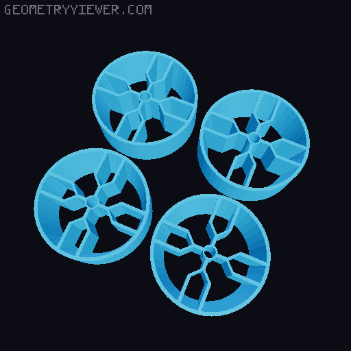 (UNTESTED) Hotwheels 1/43 scale wheels and tires for custom models 3D model thumbnail