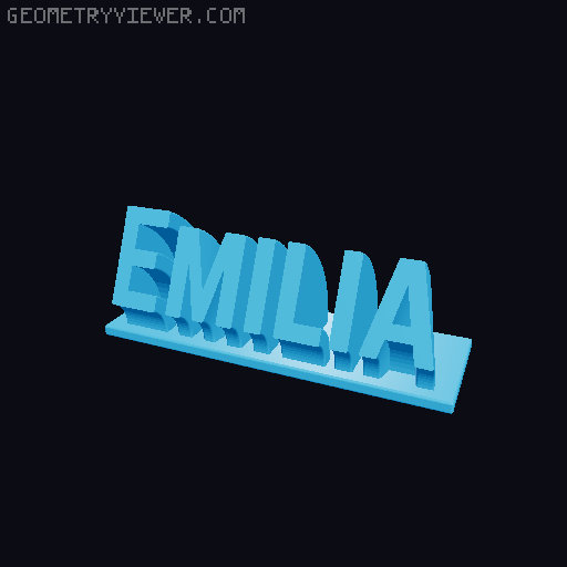 Sweeping Name Tag 3D model thumbnail