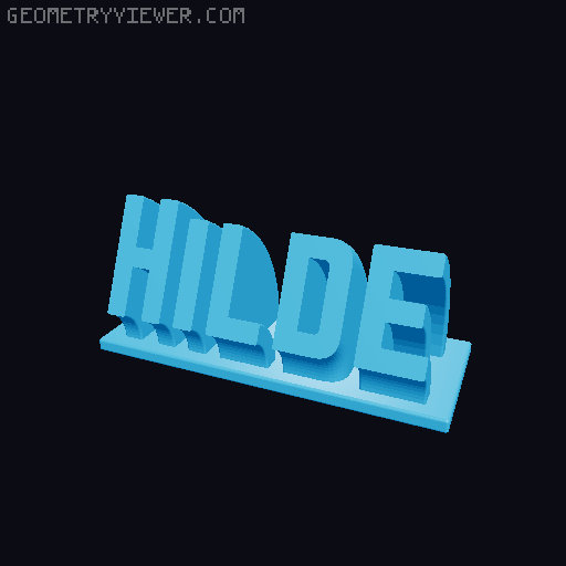 Sweeping Name Tag 3D model thumbnail