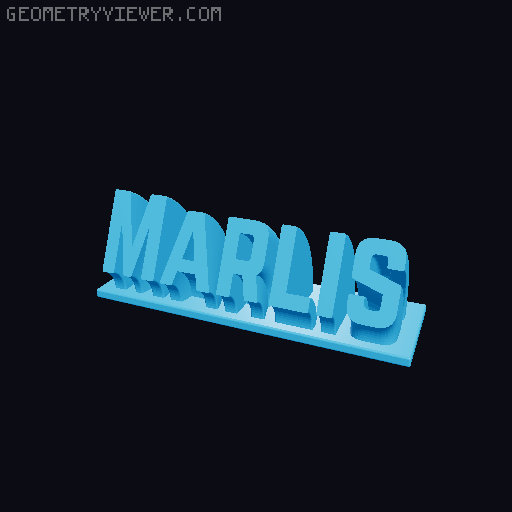 Sweeping Name Tag 3D model thumbnail