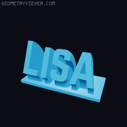 Sweeping Name Tag 3D model thumbnail