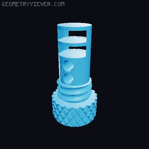 Keychain pill box 3D model thumbnail
