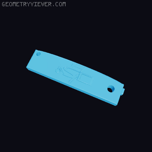 Forward facing sonar pole mount 3D model thumbnail