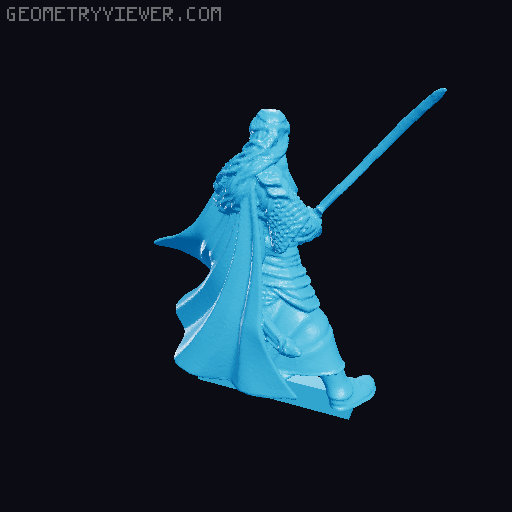 The Elf Lord of The Valley 3D model thumbnail