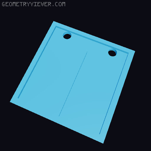 dual 9V battery holder 3D model thumbnail